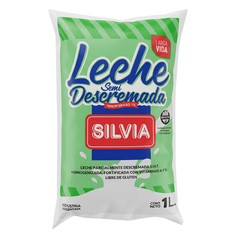 Leche Descremada — 1 L · pack x 6 u. · 3 packs x caja